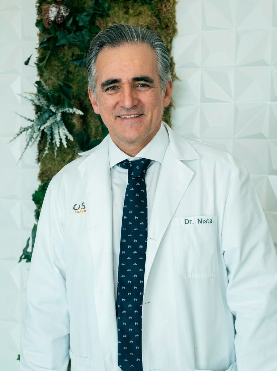 Dr. Javier Nistal, traumatólogo, en su consulta privada en Valladolid